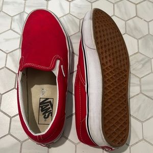 Women’s size 8.5 red vans slip on